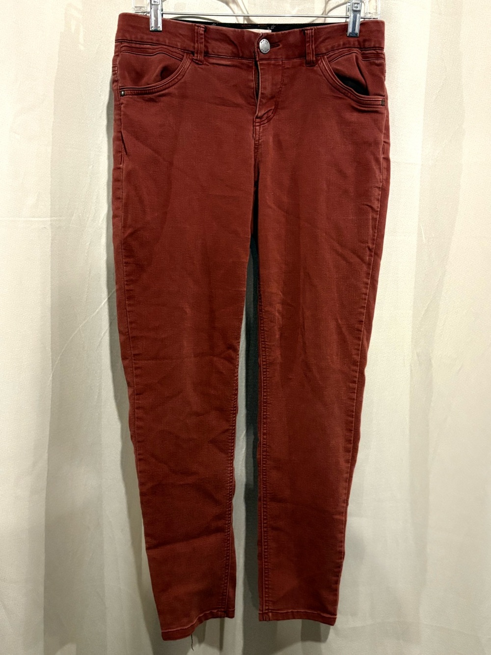 Rewind Slim Fit Chinos in Rust Brown